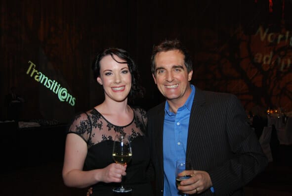 Sarah Neville from PPR with mivision's Editor Mark Cushway - Image 19 SRC Transitions Gala Dinner 2012 (70)