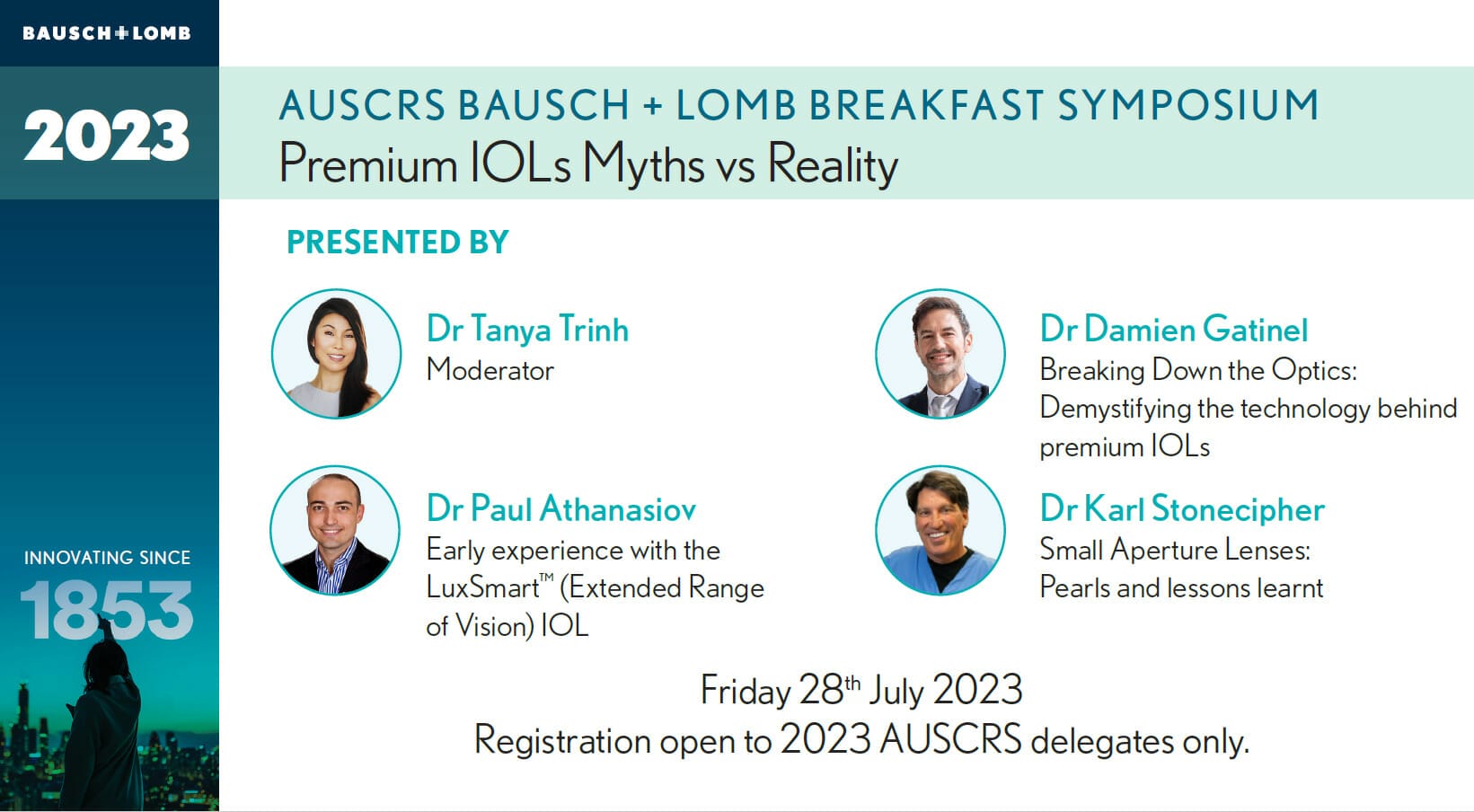 Premium IOLs Myths vs Reality AUSCRS Symposium, 28 July - mivision