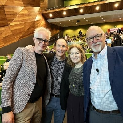 L to R: Dr Paul Gifford, Joe Tanner, Dr Kate Gifford and Dr Mark Bullimore.