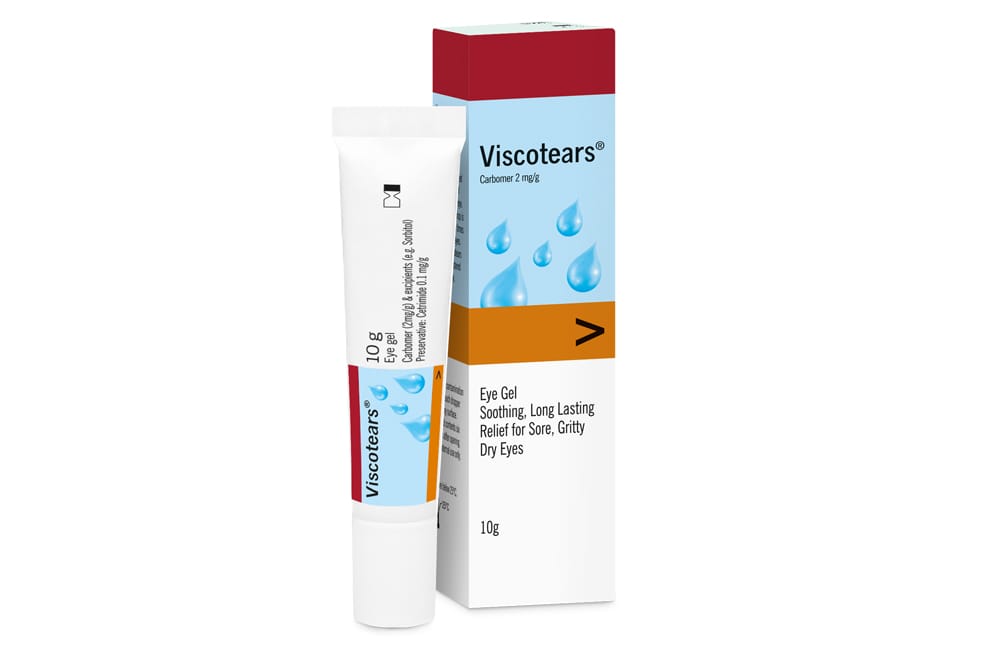 Viscotears eye gel packaging