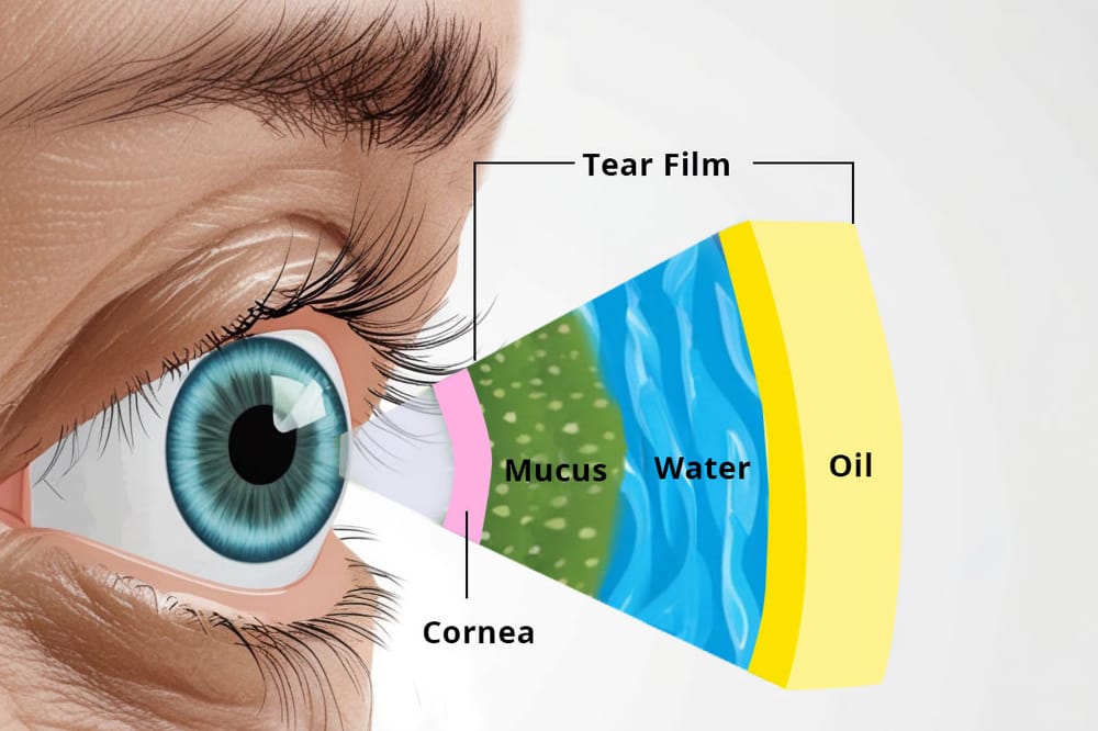 Figure 1. Layers in normal tear film.