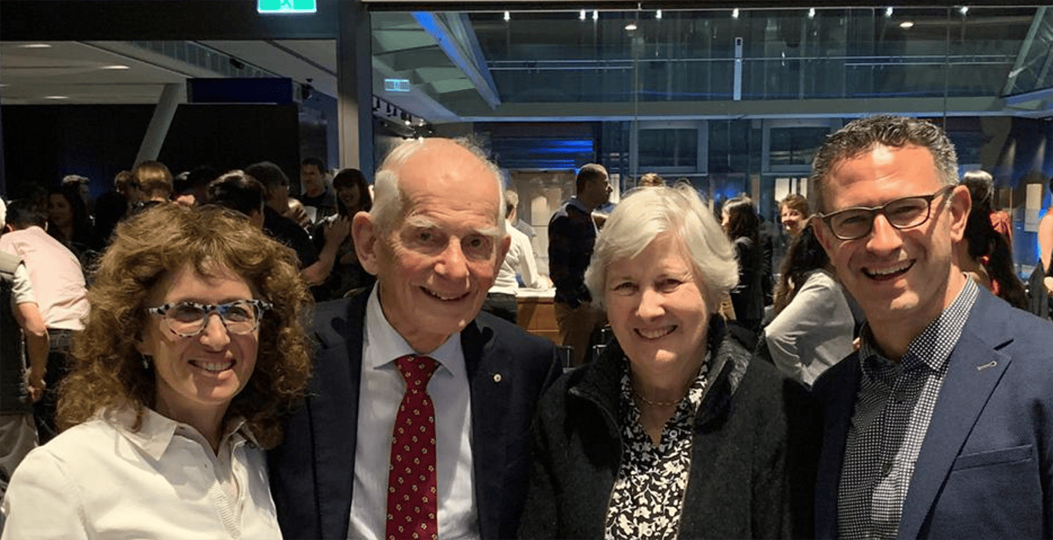 Shelley Kline with Prof Billson, Gail Billson, and Shelley's husband, Adam Joel. I