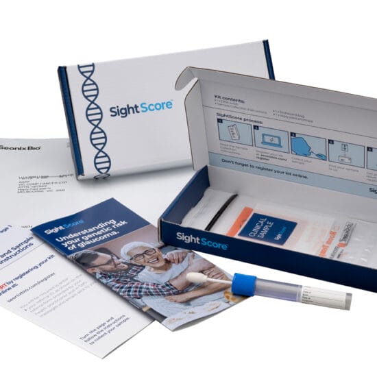 SightScore Genetic Test kit and information pamphlets