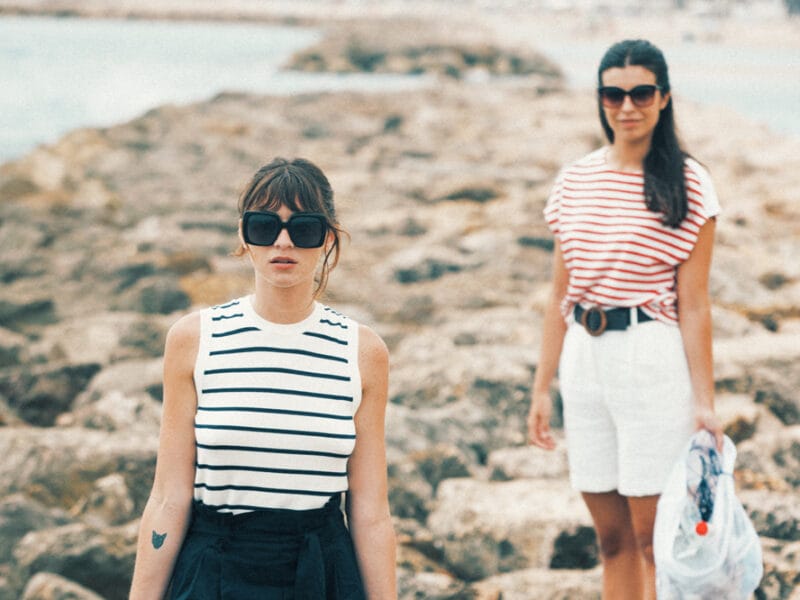 People on beach wearing sea2see sunglasses