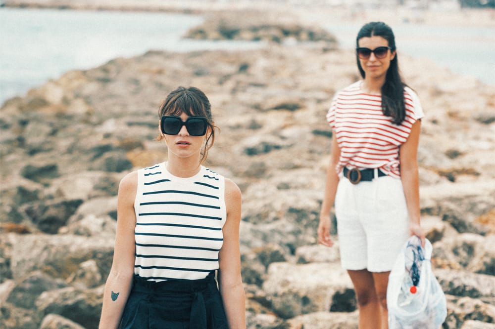 People on beach wearing sea2see sunglasses