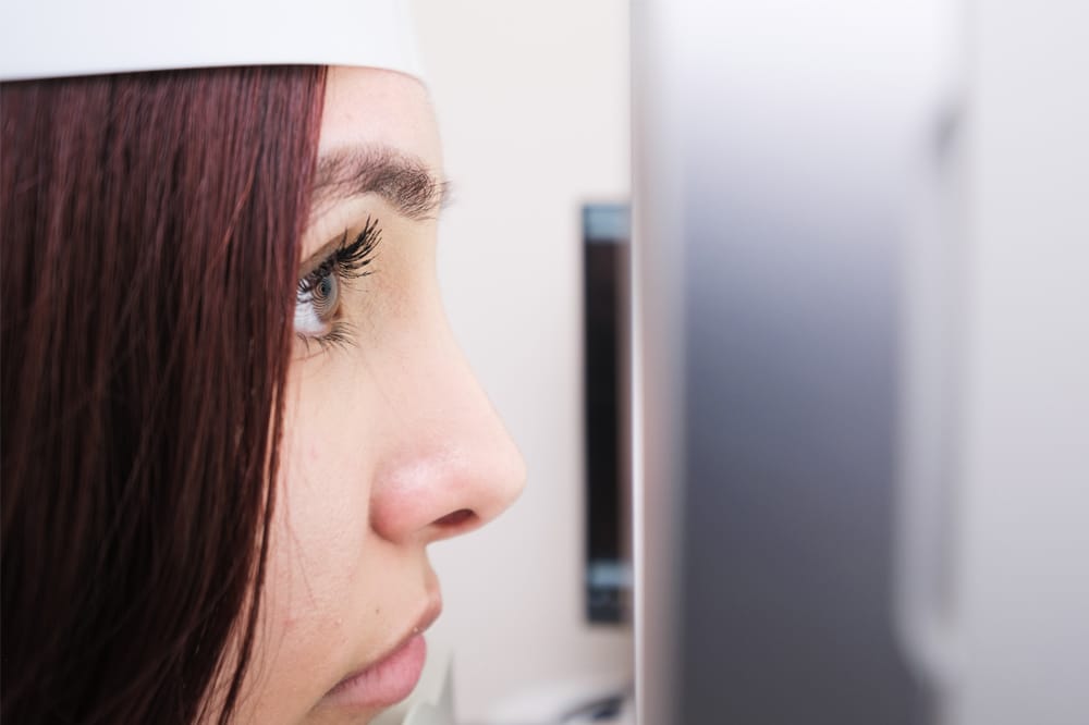 Closeup of patient at ACO Dry Eye Clinic