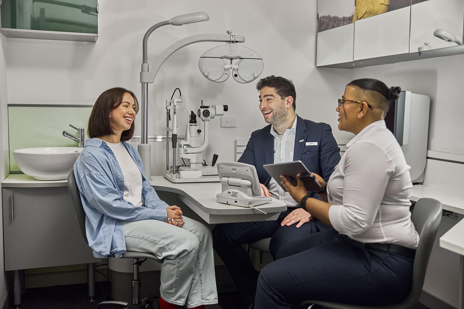 A Specsavers clinical consultation.