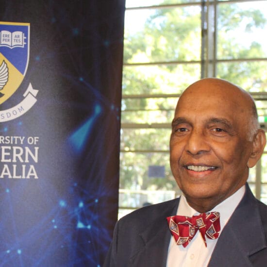 Dr Nag Rao ahead of his public lecture on collaborative care at UWA.