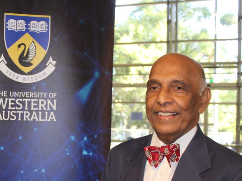 Dr Nag Rao ahead of his public lecture on collaborative care at UWA.