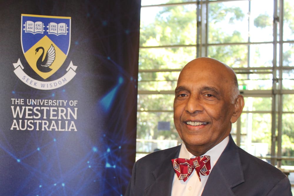 Dr Nag Rao ahead of his public lecture on collaborative care at UWA.