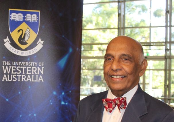 Dr Nag Rao ahead of his public lecture on collaborative care at UWA.