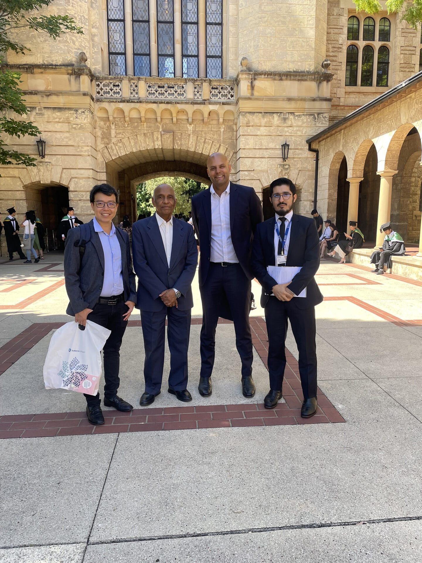 Dr Huy Tran, Dr Nag Rao, Neilsen De Souza, and Associate Professor Khyber Alam.