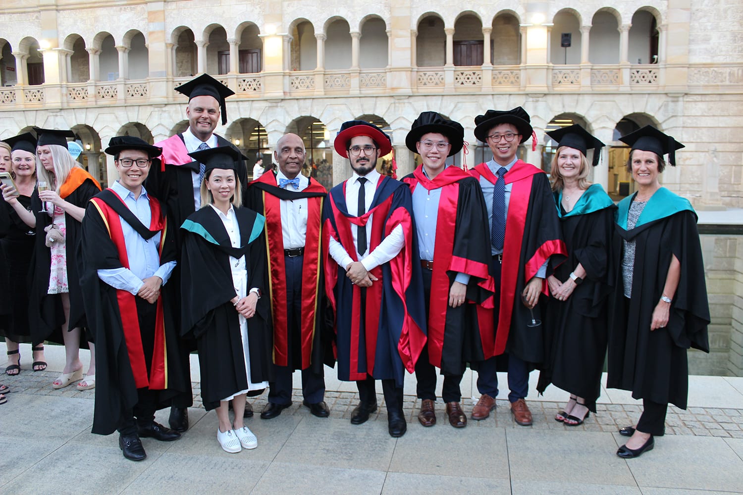 UWA Optometry and Vision Science academics with Dr Huy Tran and Dr Nag Rao ahead of the OD3 graduation ceremony.