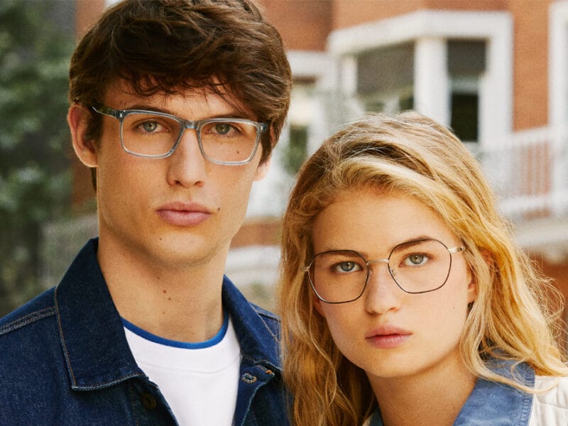 Couple wearing Pepe eyewear