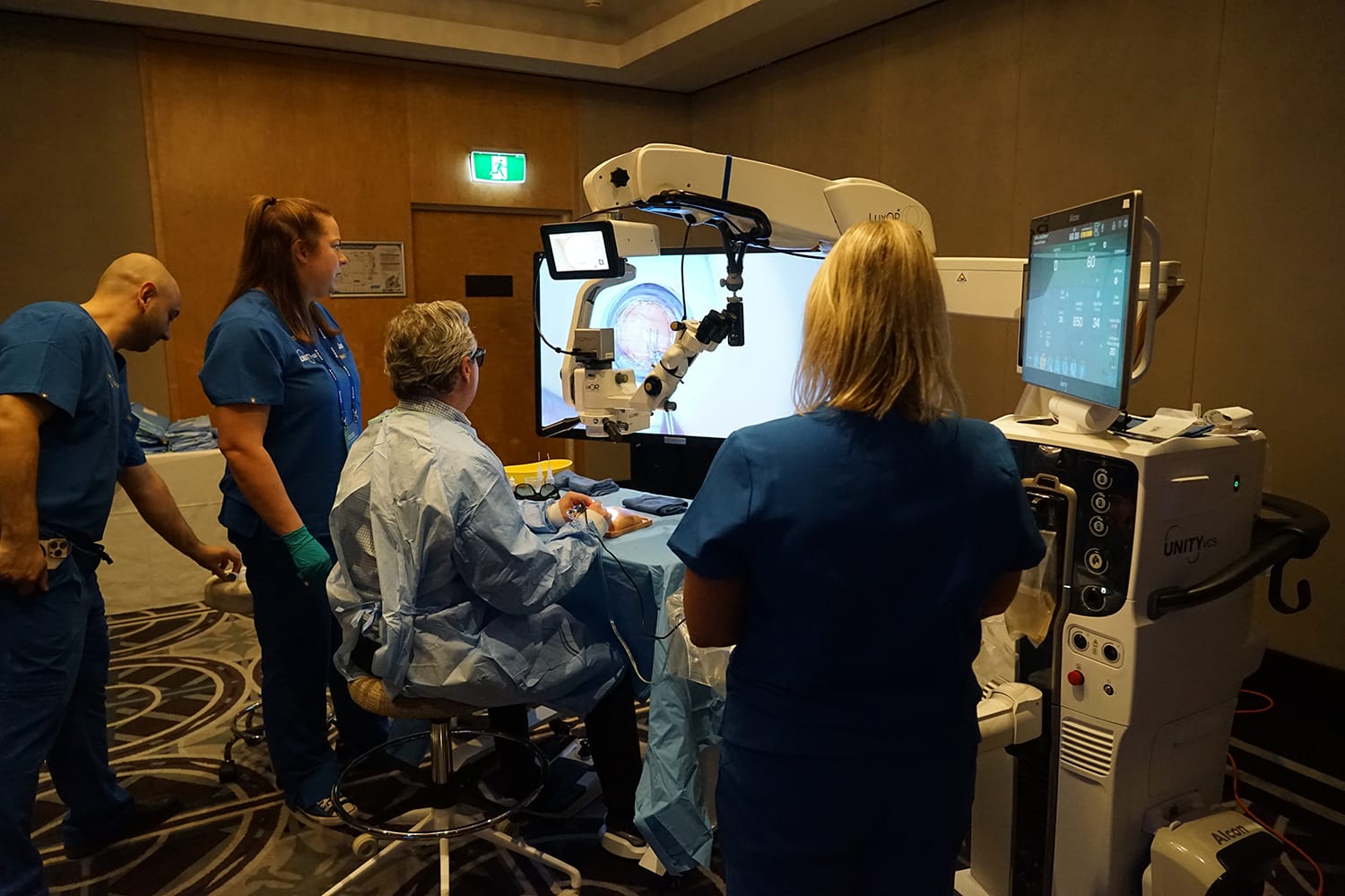 Dr David Gunn trying the Unity VCS.