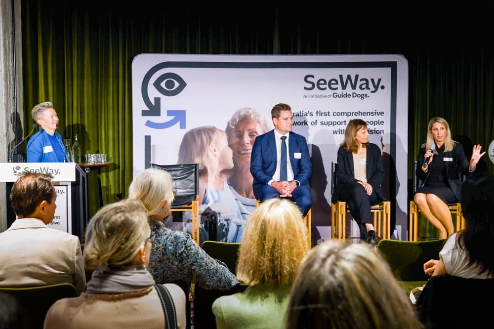 Seeway launch. From left: Jacqui Jones, Dr Samuel Dance, Dr Sharon Oberstein and Mirné le Roux.