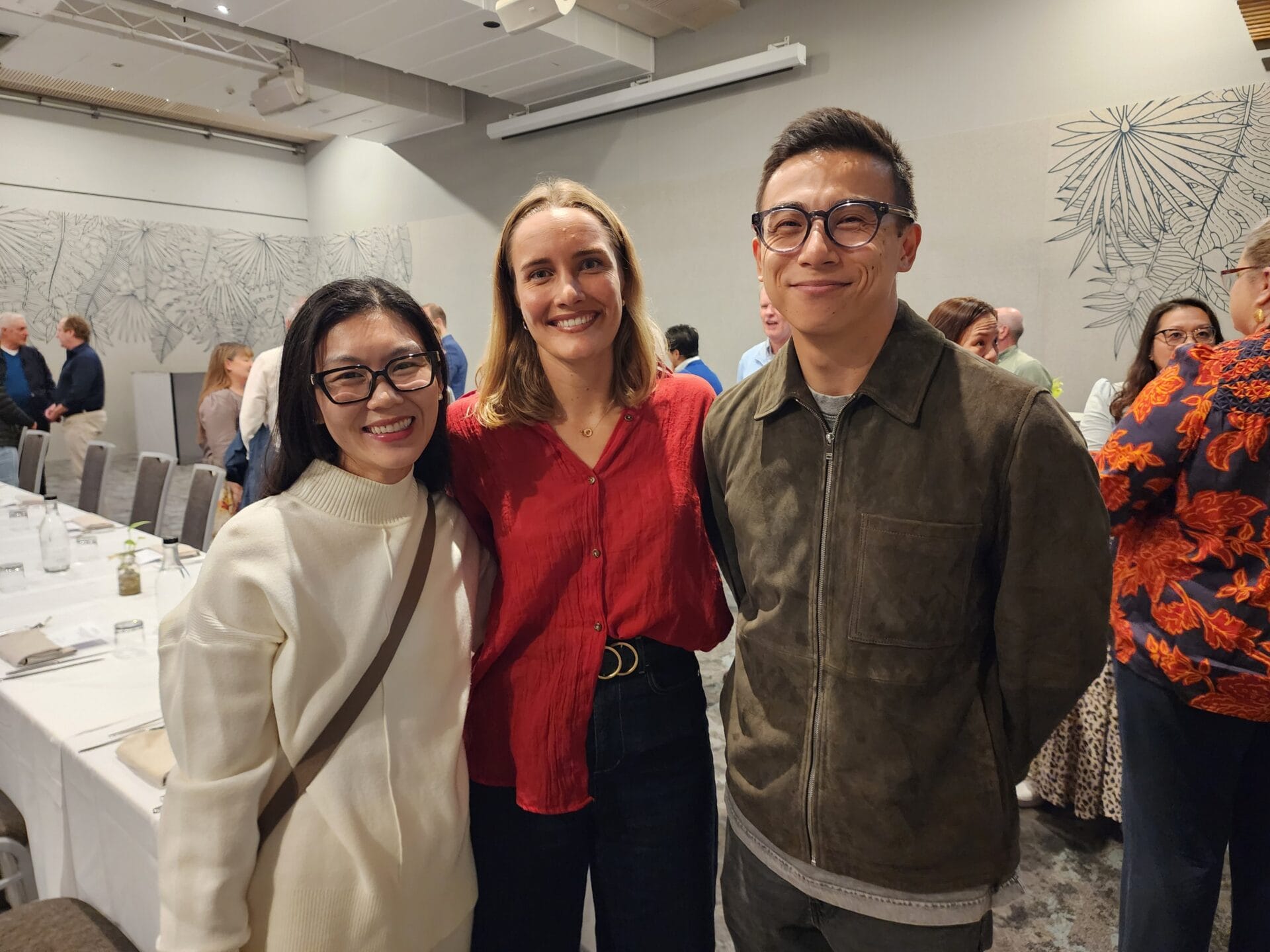 Shaina Zheng, Amanda Duffy, and Jackson Yip at the at the Eyecare Plus Entrepreneurs' Club High Performance Summit.