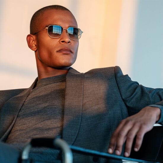 Man wearing Blackfin sunglasses