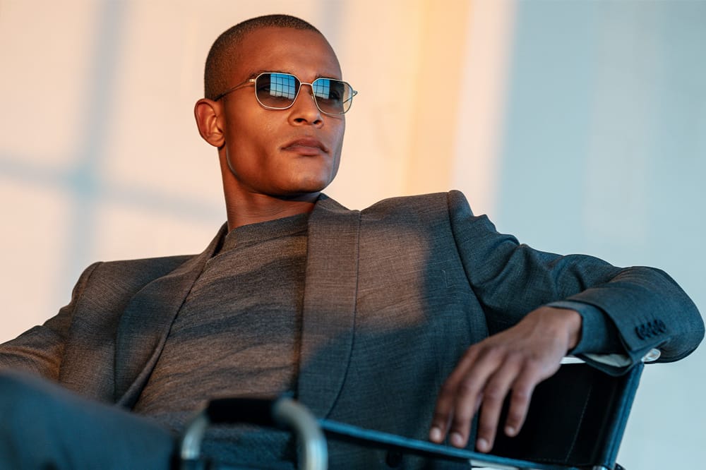 Man wearing Blackfin sunglasses