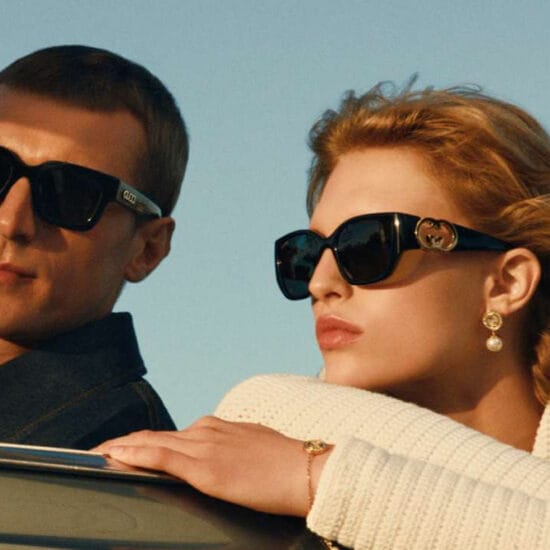 Couple in Gucci sunglasses