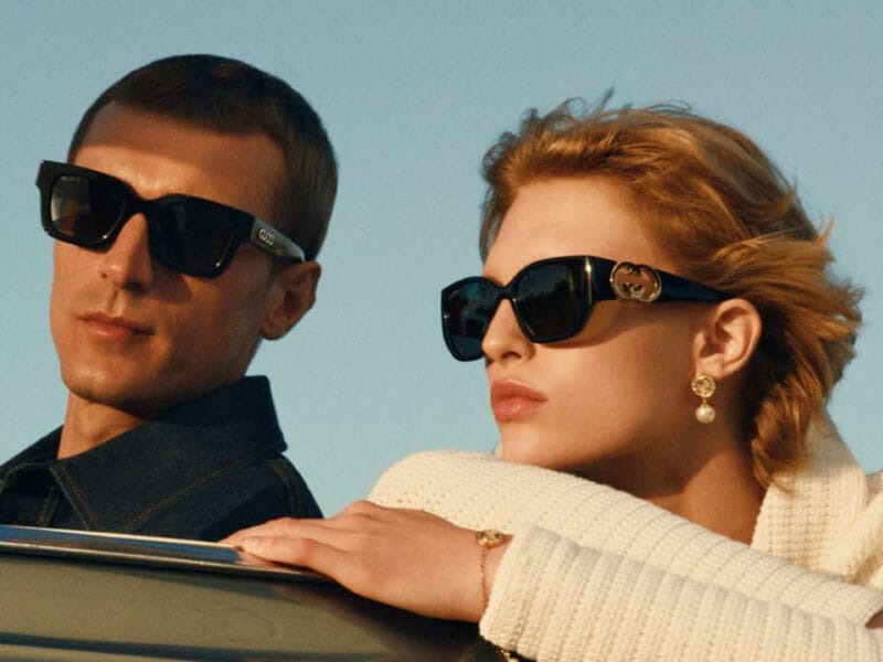 Couple in Gucci sunglasses