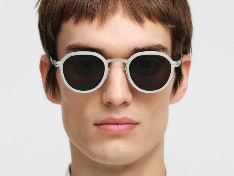 Mykita/Rimowa frames on someone's face