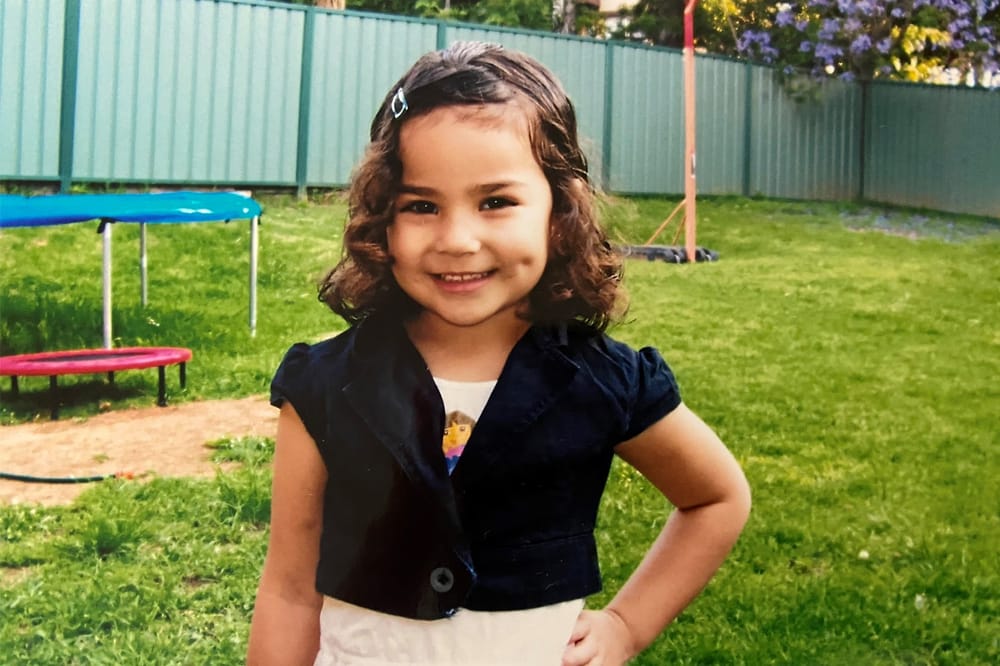 Amber Mauigoa at four and a half years