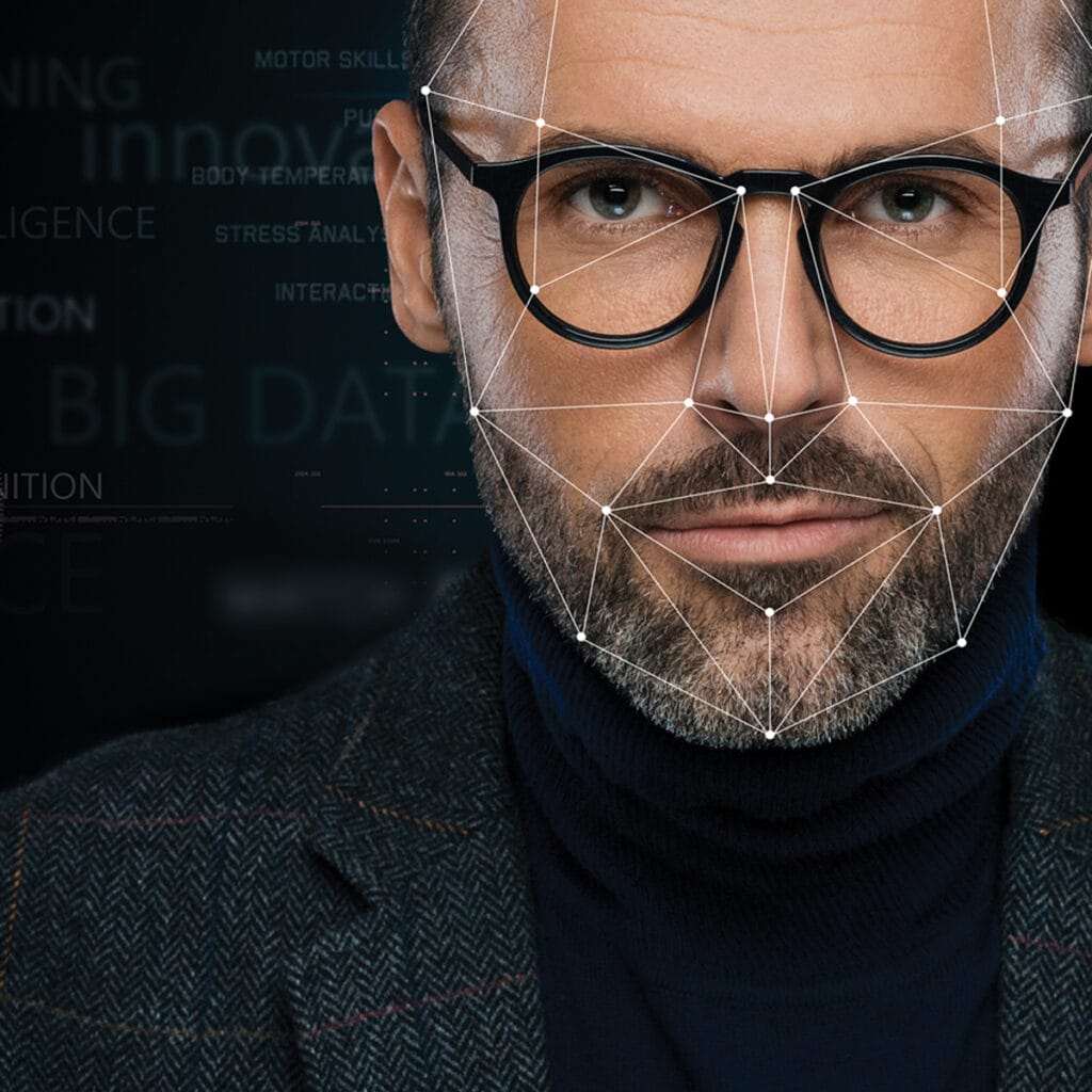 man wearing glasses