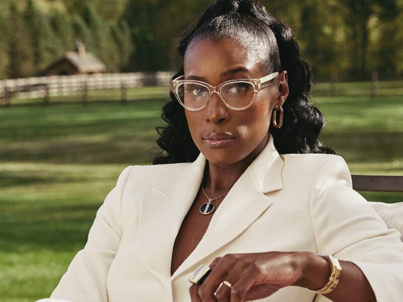 woman wearing stuart weitzman eyewear
