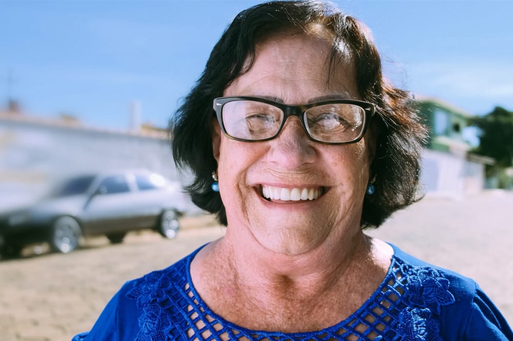 Older woman with glasses