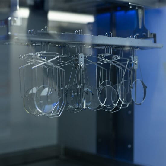 Lenses being made in a local lens lab