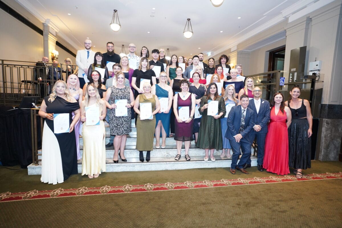 Graduates and award winners at the Melbourne ODA Gala