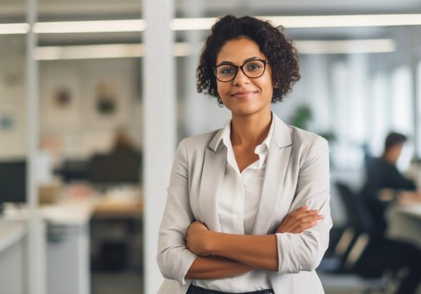 Person in glasses with mild dry eye