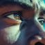 close up of man's eyes