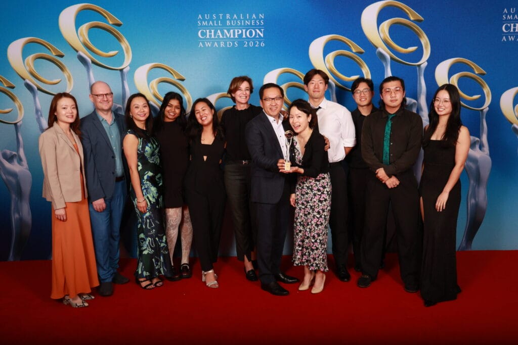 The Eye Piece receiving the 2026 Australian Small Business Champion award in the Specialised Retail Category