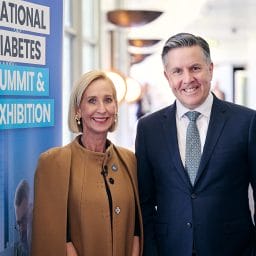 Diabetes Australia CEO Justine Cain and with Health Minister, the Hon Mark Butler, at the National Diabetes Summit.
